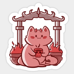 little demon cat Sticker